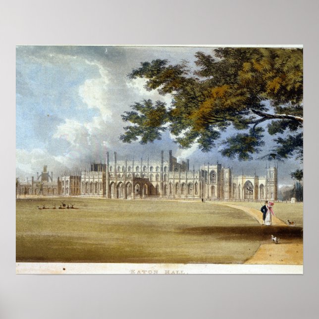 Eaton Hall, Entrance Front, from Ackermann's 'Repo Poster (Front)