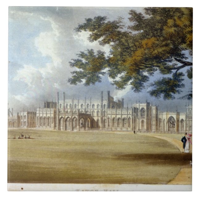Eaton Hall, Entrance Front, from Ackermann's 'Repo Tile (Front)