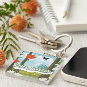 Eaton Mountain Skowhegan, Maine Acrylic Print Key Ring