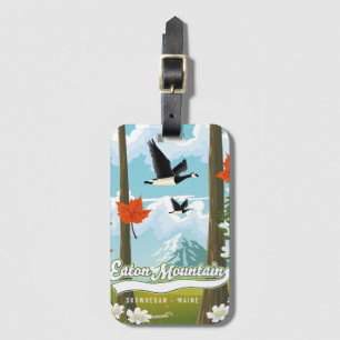 Eaton Mountain Skowhegan, Maine Grocery Bag Luggage Tag