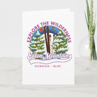 Eaton Mountain Skowhegan, Maine logo Holiday Card