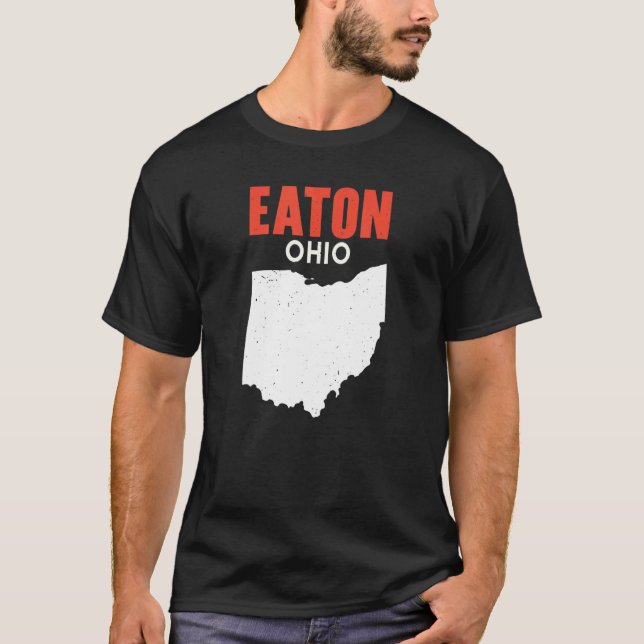 Eaton Ohio USA State America Travel Ohioan T-Shirt (Front)