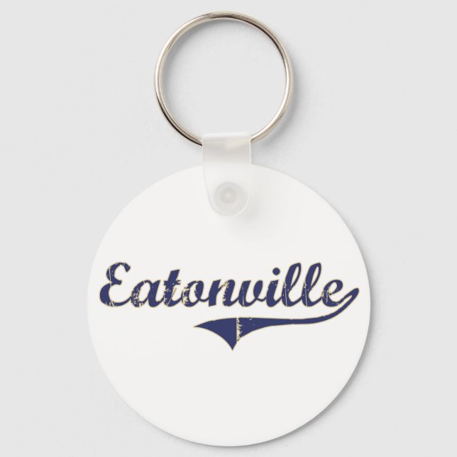 Eatonville Washington Classic Design Key Ring (Front)