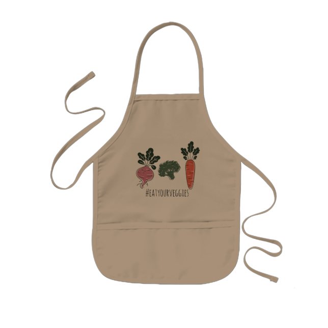 #eatyourveggies kids apron (Front)