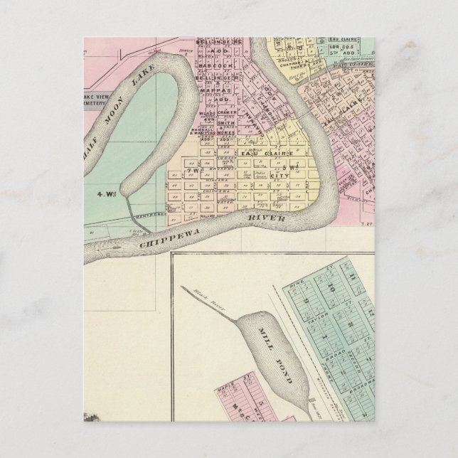 Eau Claire and Medford Postcard (Front)