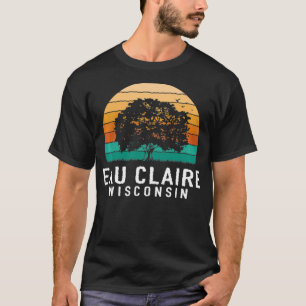 Eau Claire Vintage Sunset Wisconsin Souvenir  T-Shirt