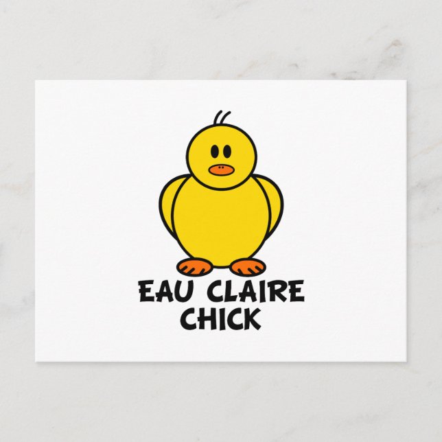 Eau Claire Wisconsin Chick Postcard (Front)