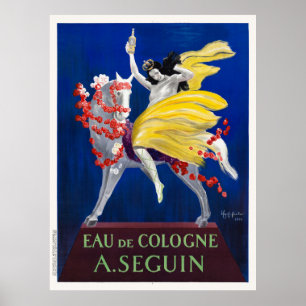Eau de Cologne A. Seguin Art Deco Vintage Poster