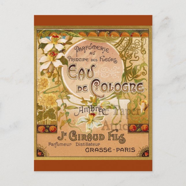 Eau De Cologne Ambree Postcard (Front)