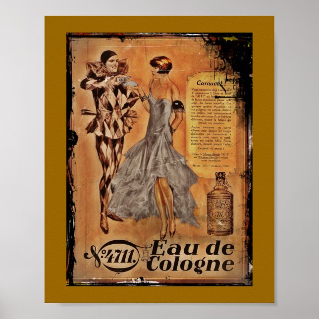 Eau de Cologne Harlequin and Flapper Poster (Front)