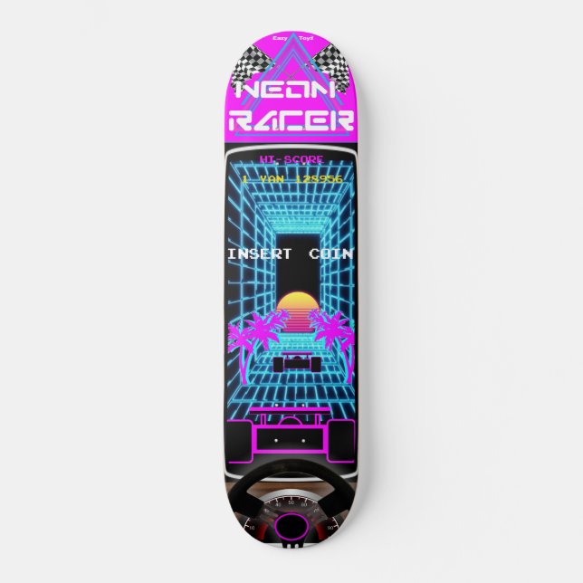 Eazy Toyz Neon Racer skateboard deck (Front)