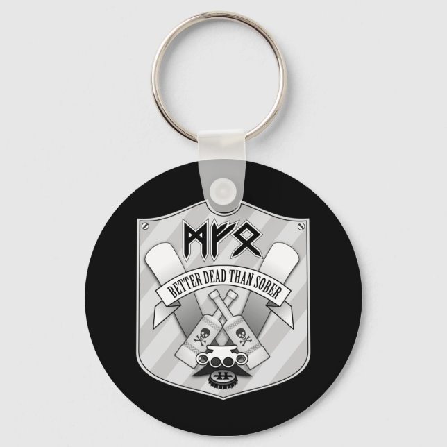 EB - Metal Shield Keyring (Front)