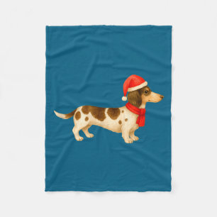 Ebald Christmas Dachshund E Funny Doxie Dog Mom Fleece Blanket