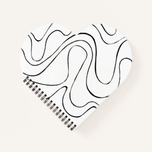 Ebb and Flow 2 - Black and White Notebook
