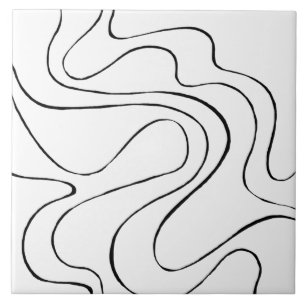 Ebb and Flow 2 - Black and White Tile