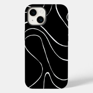 Ebb and Flow 2 - Black on White Case-Mate iPhone 14 Case