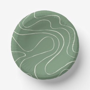 Ebb and Flow 2 in Green Paper Plate