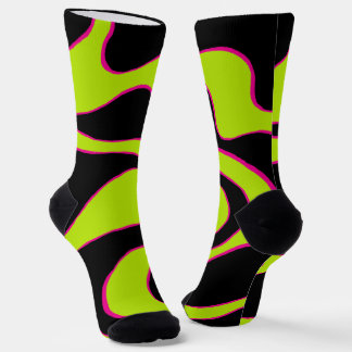 Ebb and Flow 2 in Lime Green, Hot Pink & Black Socks