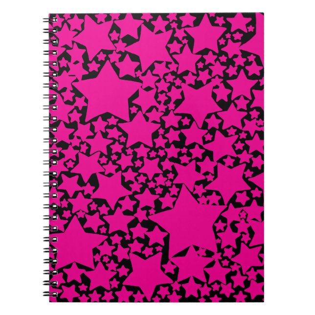 Ebb and Flow 2 in Magenta and Black Notebook (Front)