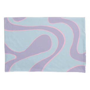 Ebb and Flow 2 in Pink, Lilac, and Blue Pillowcase