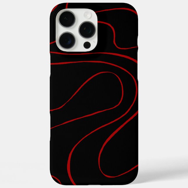 Ebb and Flow 2 in Red and Black Case-Mate iPhone Case (Back)