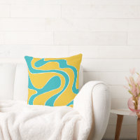 Ebb and Flow 2 in Turquoise and Yellow