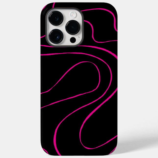 Ebb and Flow 2 - Magenta and Black Case-Mate iPhone Case (Back)