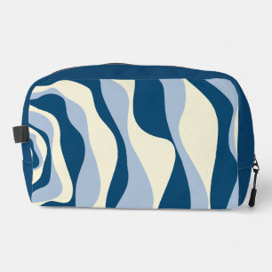 Ebb and Flow 4 - Dark Blue, Light Blue and Cream Dopp Kit