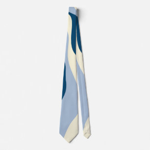 Ebb and Flow 4 - Dark Blue, Light Blue and Cream Tie