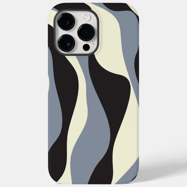 Ebb and Flow 4 in Black, Grey, and Cream  Case-Mate iPhone Case (Back)