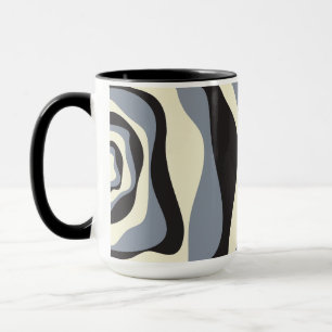 Ebb and Flow 4 in Black, Grey, and Cream  Mug
