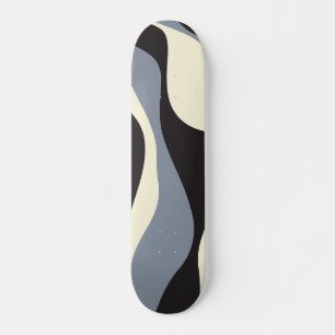 Ebb and Flow 4 in Black, Grey, and Cream  Skateboard