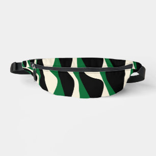 Ebb and Flow 4 in Green, Cream and Black Bum Bags