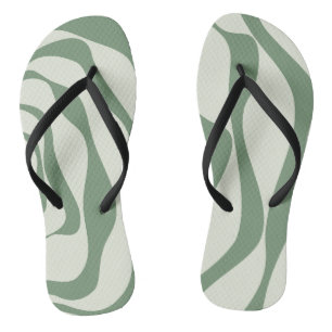 Ebb and Flow 4 in Green  Flip Flops