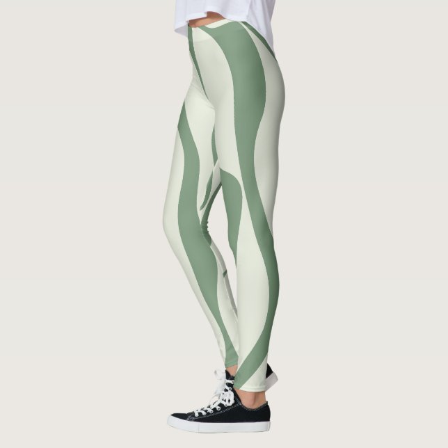 Ebb and Flow 4 in Green  Leggings (Left)