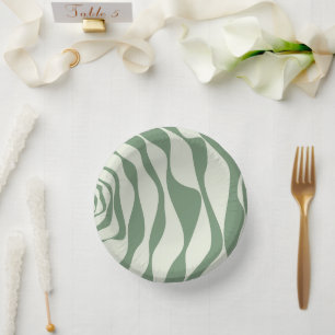 Ebb and Flow 4 in Green Paper Plate