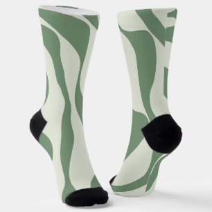Ebb and Flow 4 in Green  Socks