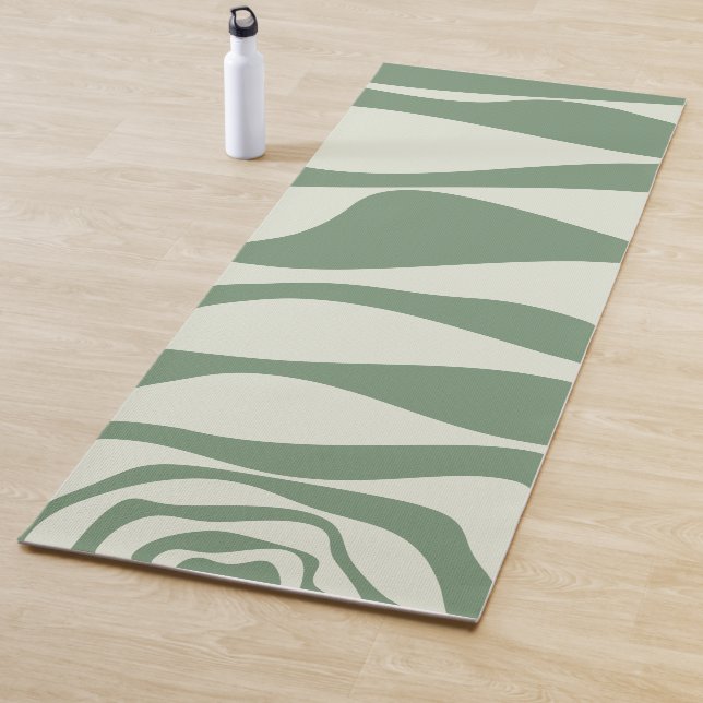 Ebb and Flow 4 in Green  Yoga Mat (In Situ)