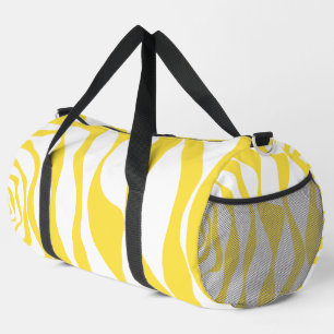 Ebb and Flow 4 in Lemon Yellow and White Duffle Bag