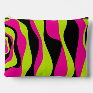 Ebb and Flow 4 in Lime Green, Hot Pink and Black Accessory Pouch