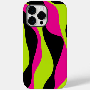 Ebb and Flow 4 in Lime Green, Hot Pink and Black Case-Mate iPhone 14 Pro Max Case