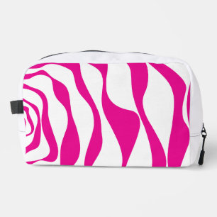 Ebb and Flow 4 in Magenta and White Dopp Kit