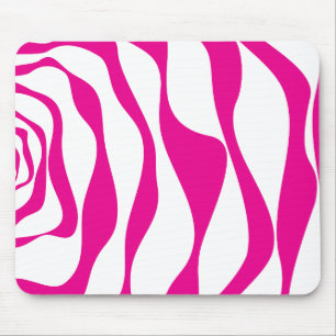 Ebb and Flow 4 in Magenta and White Mouse Mat