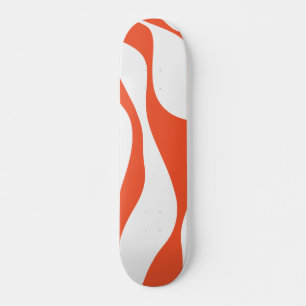 Ebb and Flow 4 in Orange and White Skateboard