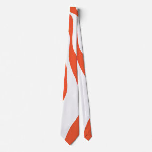 Ebb and Flow 4 in Orange and White Tie
