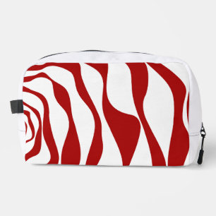 Ebb and Flow 4 in Red and White Dopp Kit
