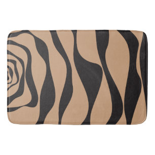 Ebb and Flow 4 in Tan and Black Bath Mat