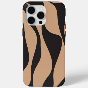Ebb and Flow 4 in Tan and Black iPhone 15 Pro Max Case