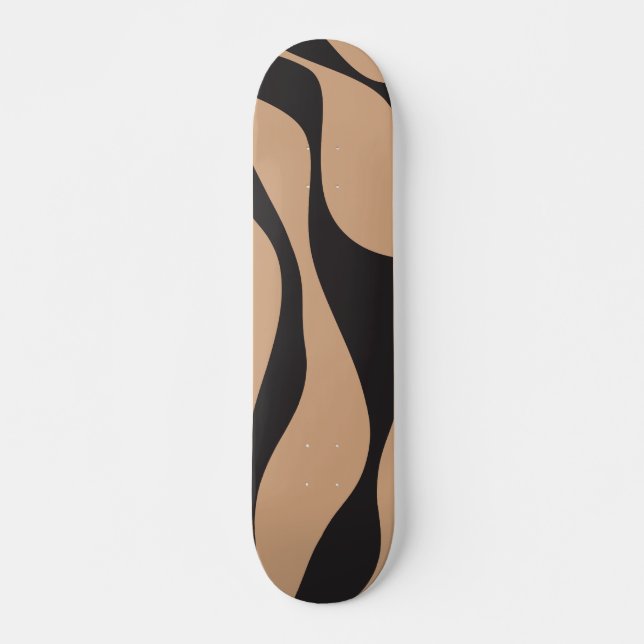 Ebb and Flow 4 in Tan and Black Skateboard (Front)