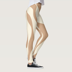 Ebb and Flow 4 in Tan and Cream Leggings